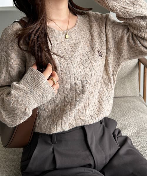 U.S. POLO ASSN. One-Point Cable Knit