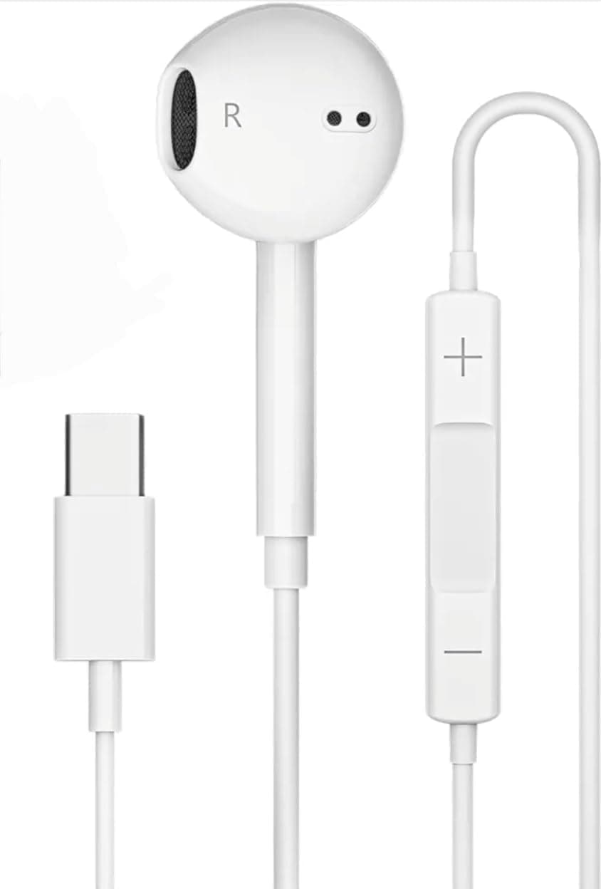 Original USB C Headphones for iPhone 17/16/16e/15 Pro Max/Plus, Type C Earbuds Wired Earphones Noise Cancelling for iPad Pro