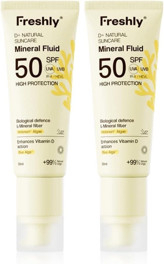 Freshly | Protector Solar Facial Mineral Pack SPF 50+ | 2 x 50 ml