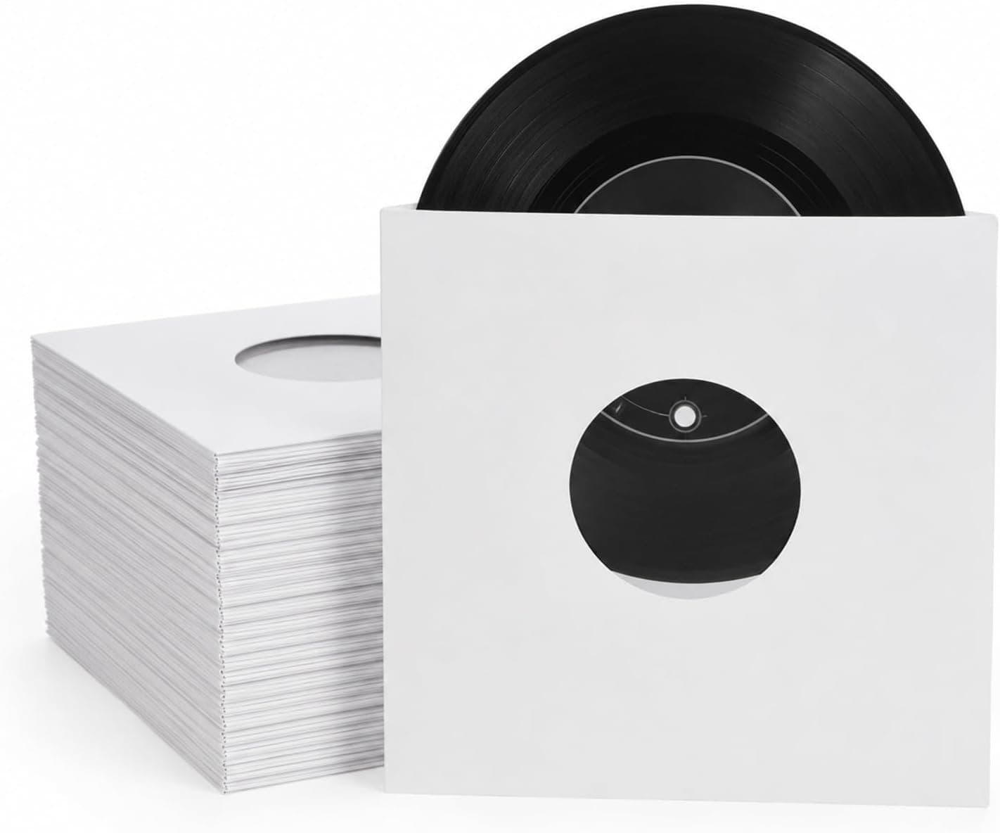 7 Inch Vinyl Record Sleeves - White Paper Inner Covers - Best Price