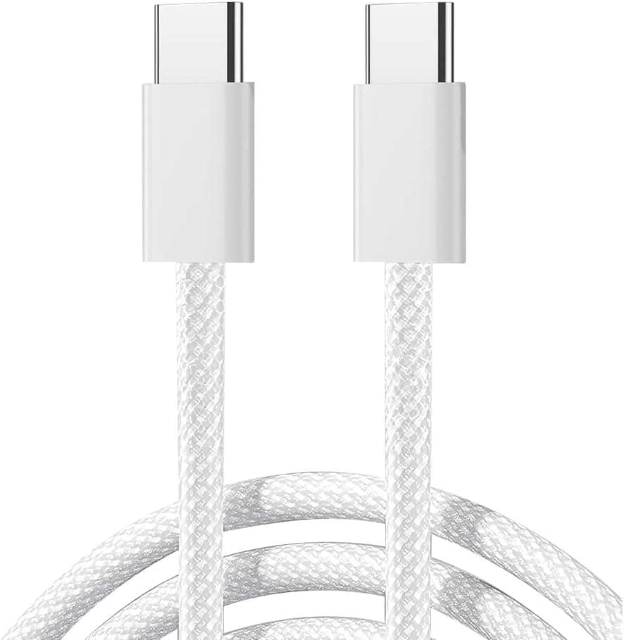 Mophie S-A45 Ben Series 60W Braided Fast Charging Type-C to Type-C Data Cable White | 1m