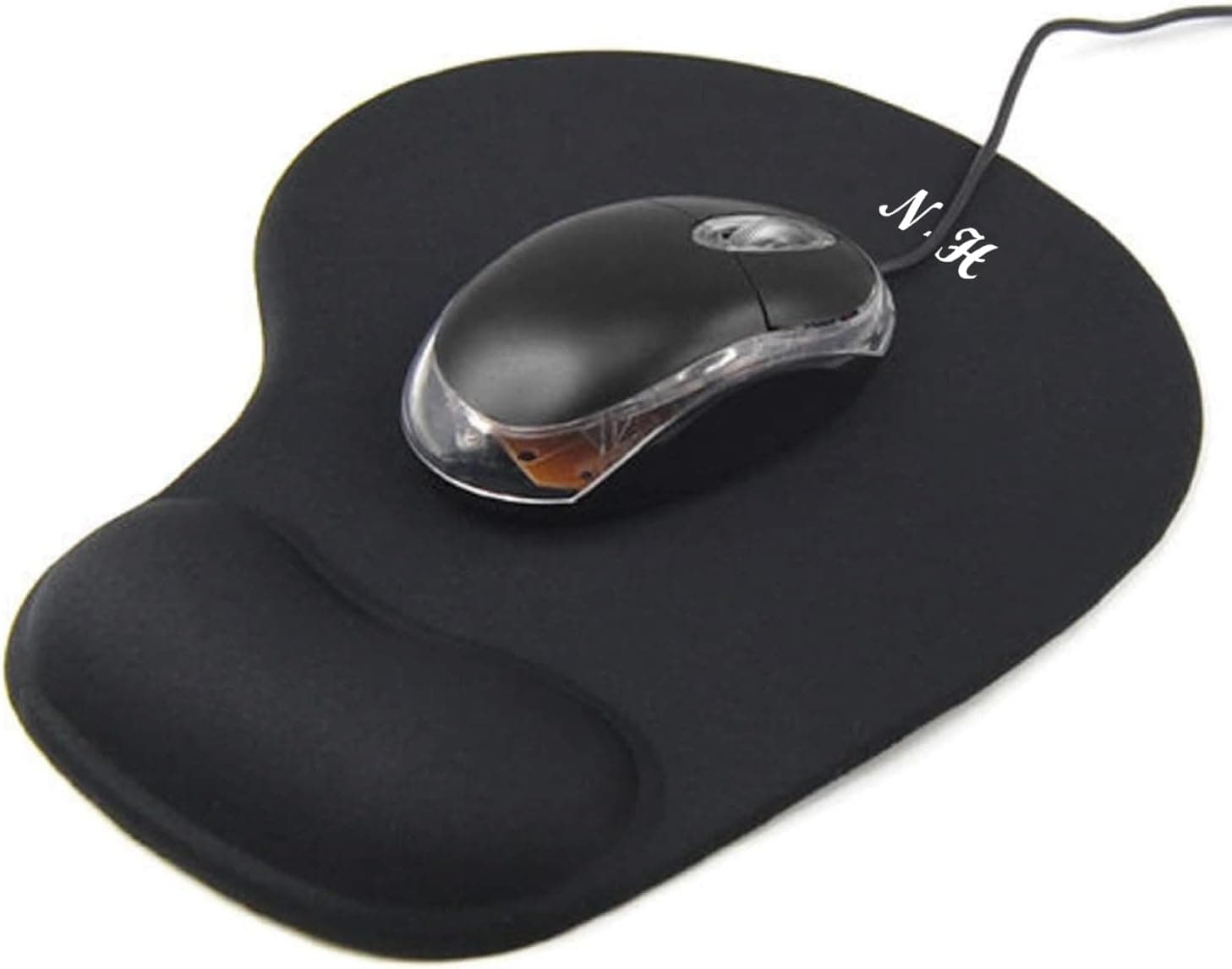 New Horrizon Mouse Mat - Black Anti-Slip Gel Wrist Support - Best Price