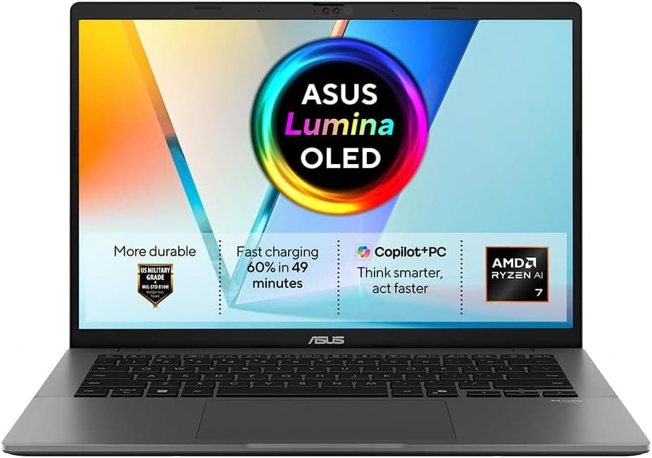 ASUS Vivobook 14 OLED M3407GA CoPilot+ PC Laptop | 14.0" Full HD OLED screen | AMD Ryzen AI 7 445 6-Core | 32GB RAM | 1TB SSD