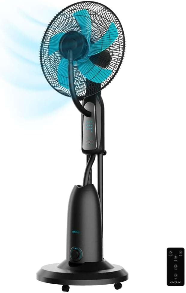 Cecotec EnergySilence 490 Fan de Mistingo Fresco con Control Remoto, 90W, 16", 5 Hojas, 2.8L Reserva