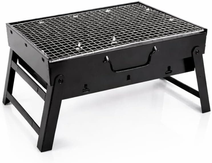 Foldable Charcoal Barbecue Grill, Portable, Aluminium, for Camping and Picnics
