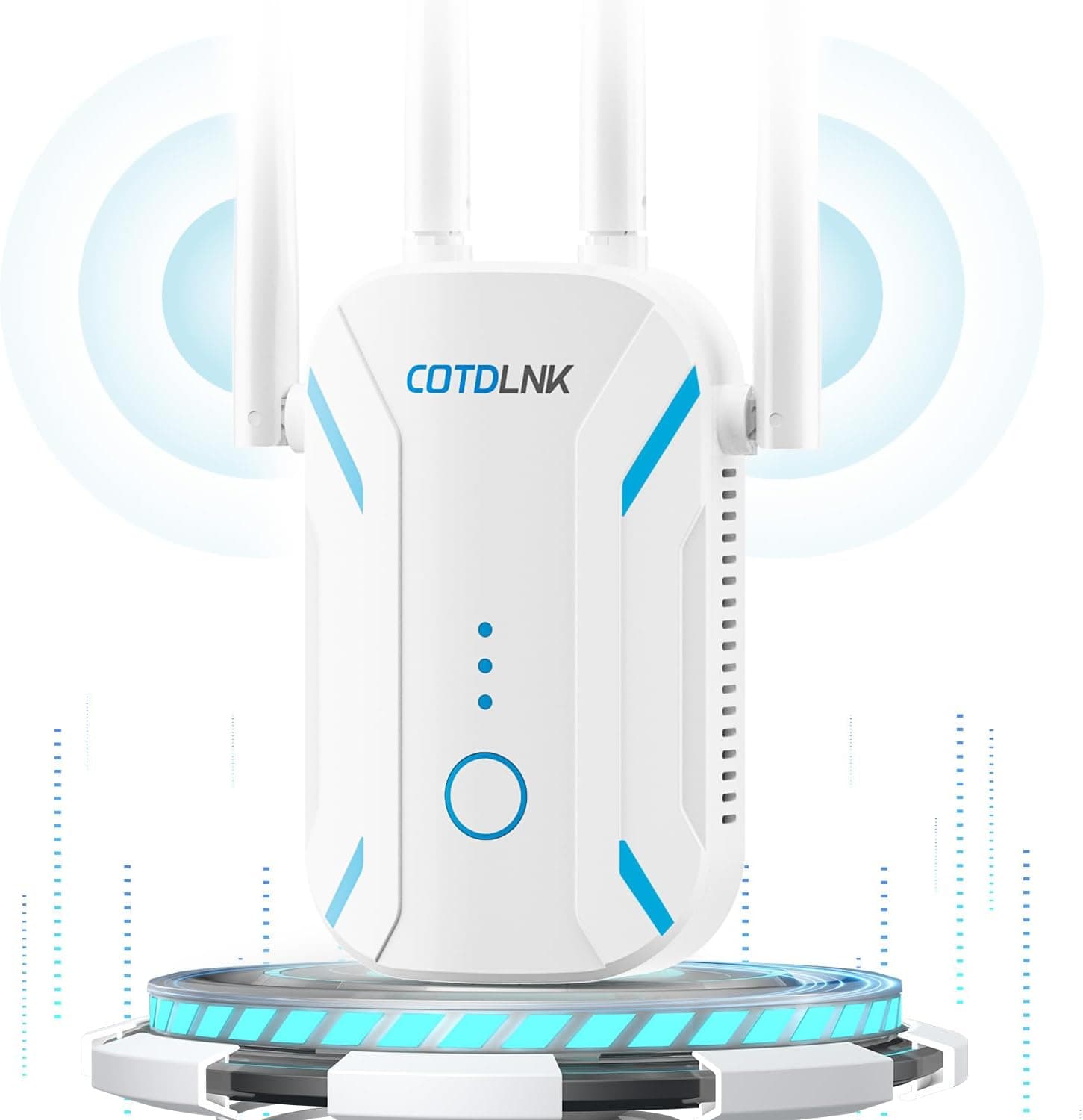 PTEUR WiFi Extender 1200Mbps Amplificateur WiFi avec PA Intégrale Double Bande 5 GHz et 2,4 GHz
