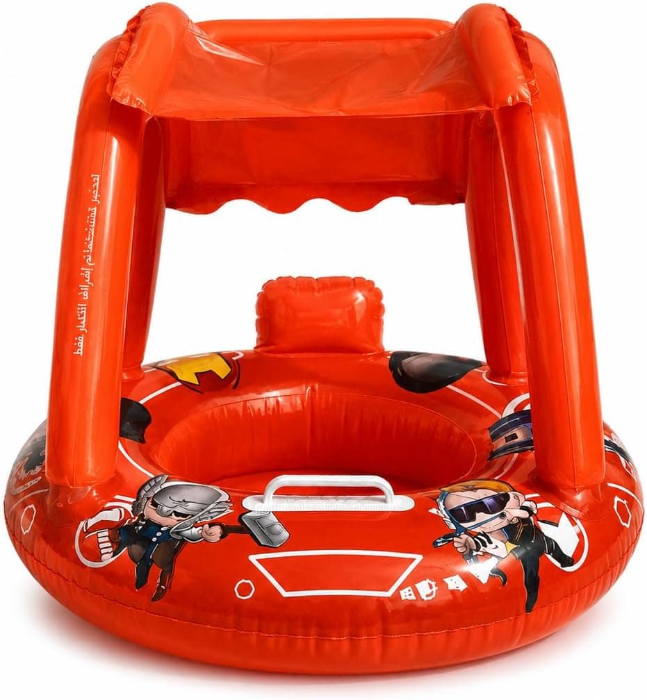 Inflatable Water Float with Canopy - PVC Sea Toy - Suitable for 1-4 Years