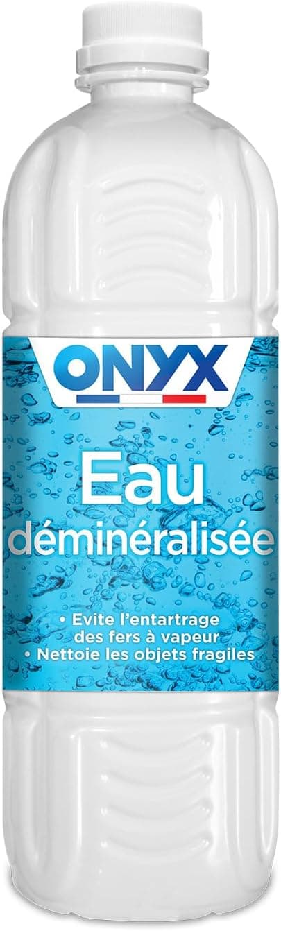 Onyx - Demineralised Water - Iron & Steam Straightener, Wall Stripper - 100% Natural Ingredients - Made in France