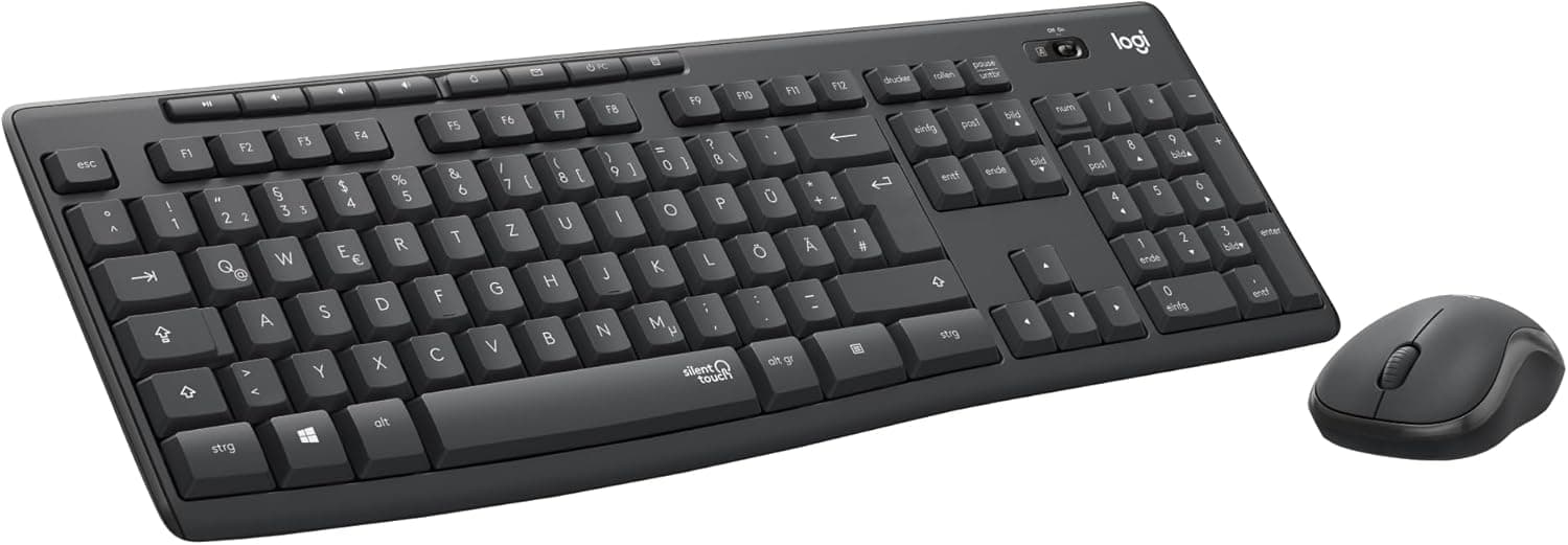 Logitech MK295 Wireless Keyboard Maus Set mit Stillleuchtetechnologie, Schnellzugriffstaster, Optischer Führer, Nano USB Empfänger - Best Deal