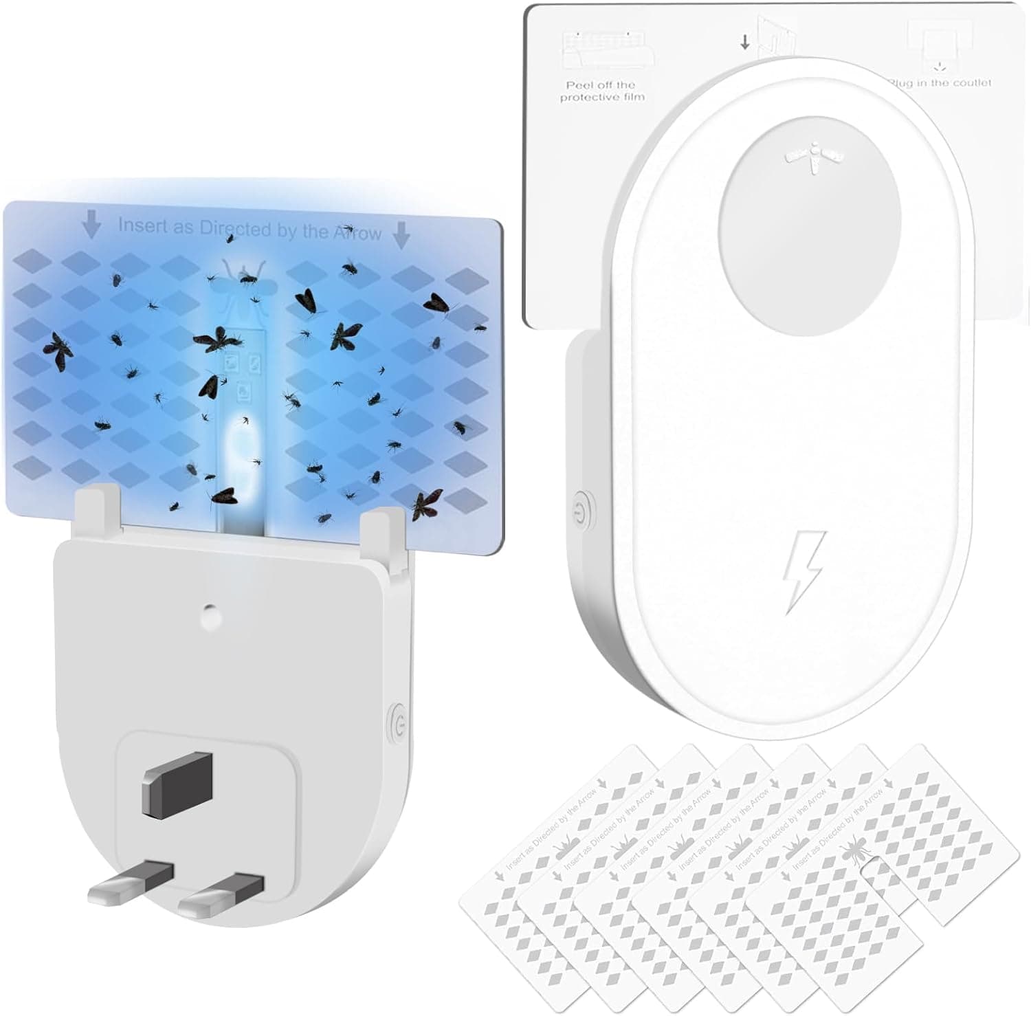 DuneCore Mosquito Killer, Insect Killer with 1 Device + 6 Adhesive Cards, Mosquito Zapper Featuring 