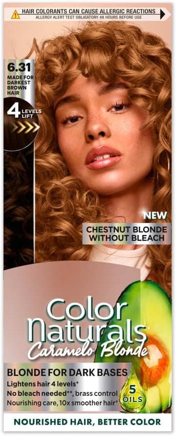 Garnier Color Naturals Caramelo Chestnut Blonde 6.31 - Blonde for Dark Bases