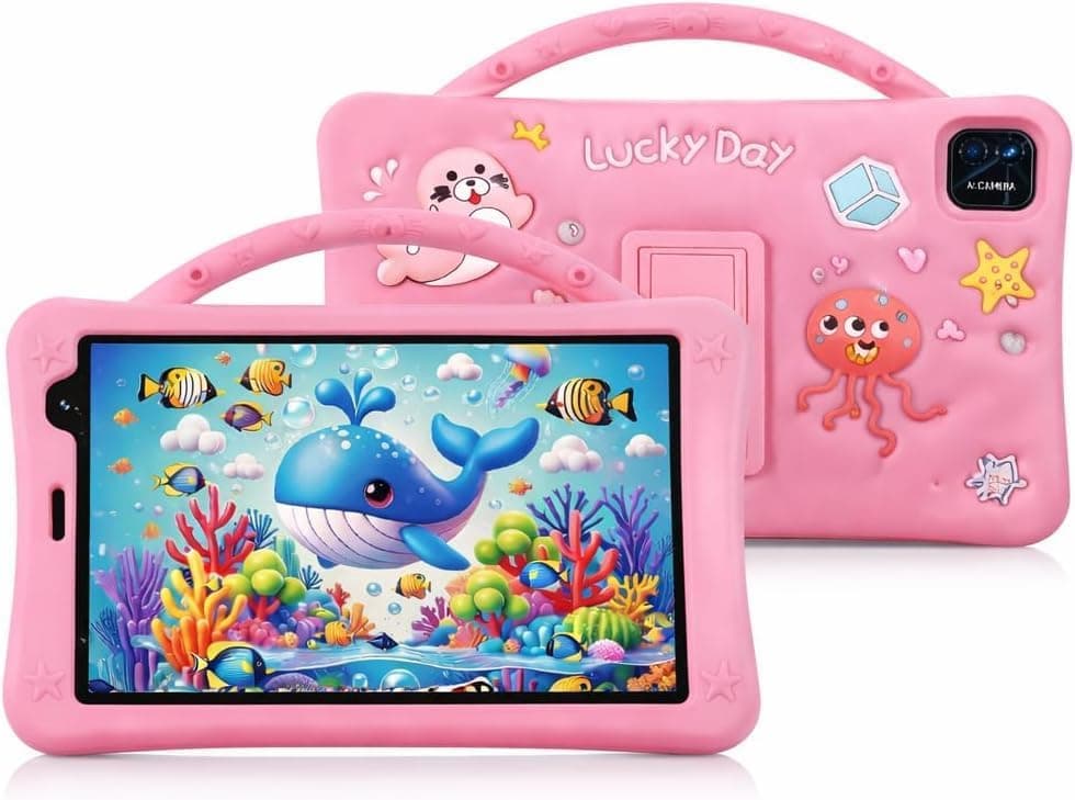 تيلزيل P801 كومبيوتر أطفال، 8 إنش HD 1280x800، أندرويد 13، 8 جيجي باند، 512 جيجابايت تخزين، 5000ميه بateria، كاميرا 5 مpixel + 8 مixel ، دualitym SIM