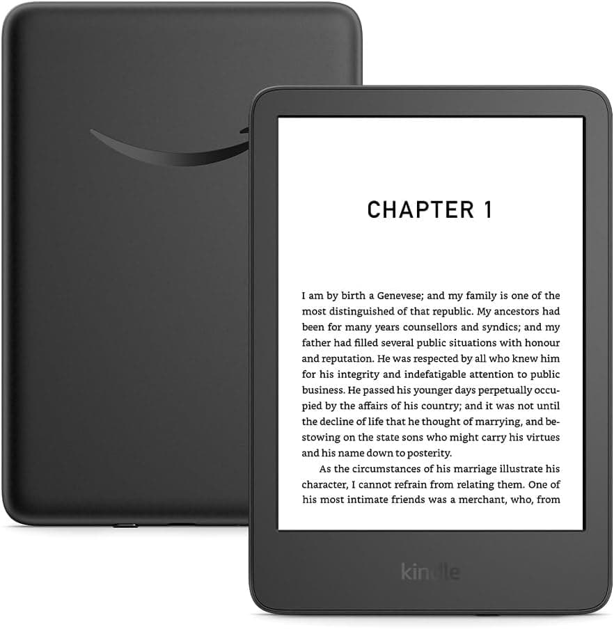 Kindle Newest Gen - Lightweight & Compact E-Reader, Glare-Free Display, 16GB - Black