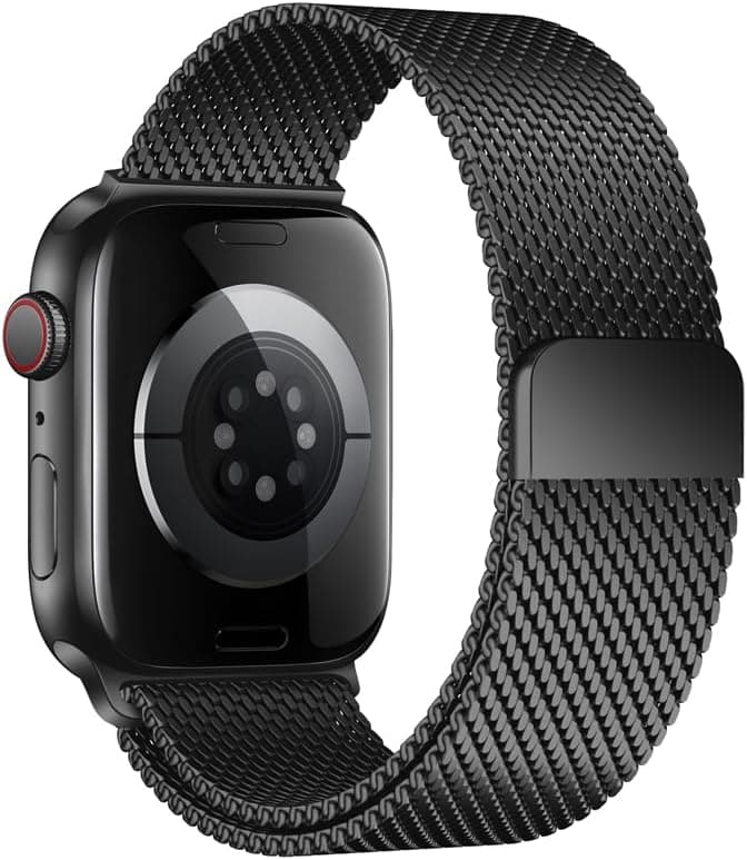 Milanese Magnetic Loop Strap for Apple Watch Band 45mm, Stainless Steel Mesh Wristband for iWatch Ultra 