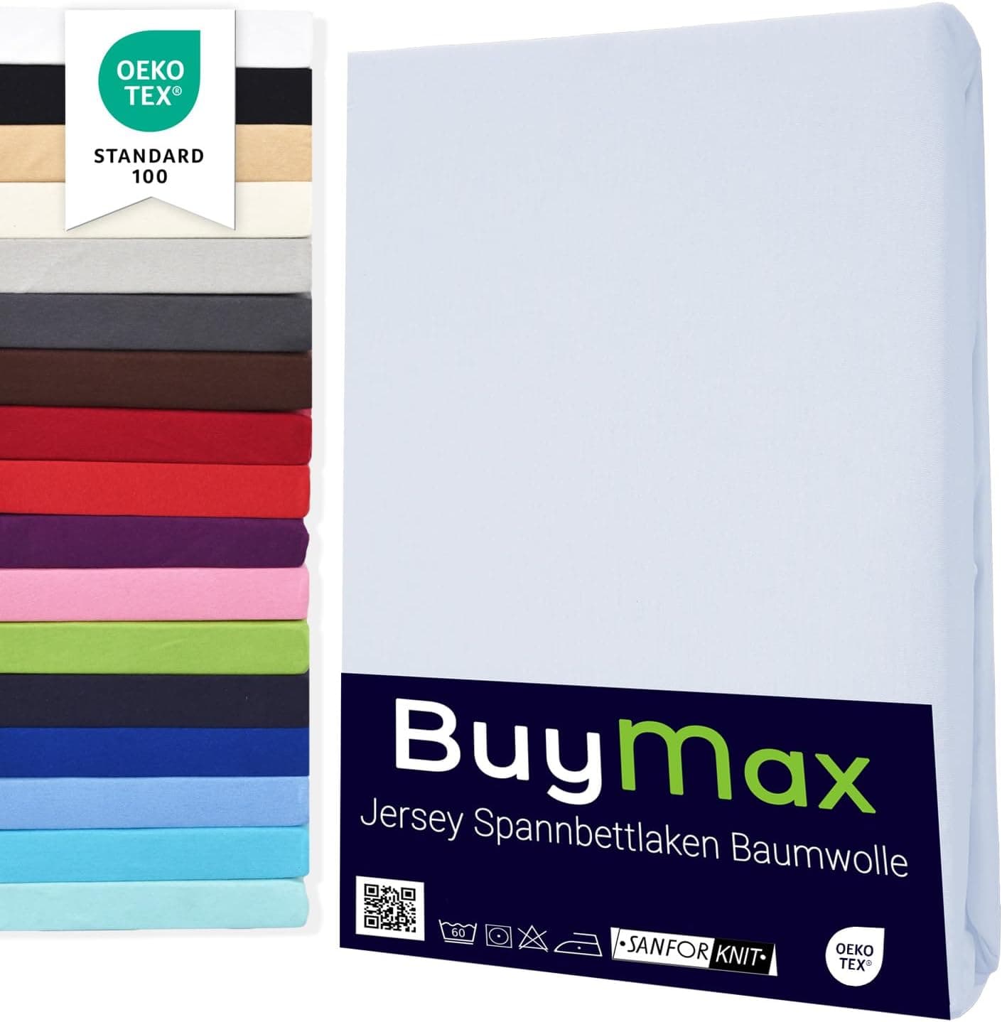 Buymax® Bettvorlage 100% Baumwolle 140x200 cm Weiß