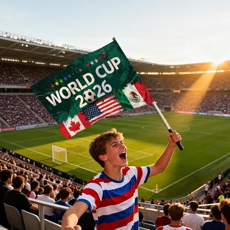 2026 World Cup Soccer Flag, Football Fan Cheer Banner for Game Day Watch Party Indoor Outdoor Sports