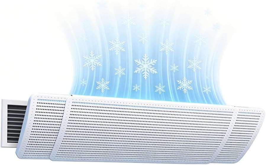 AC Deflector Adjustable Vent Deflector Air Filter Pad Purifies Airflow Side Lower Outlet