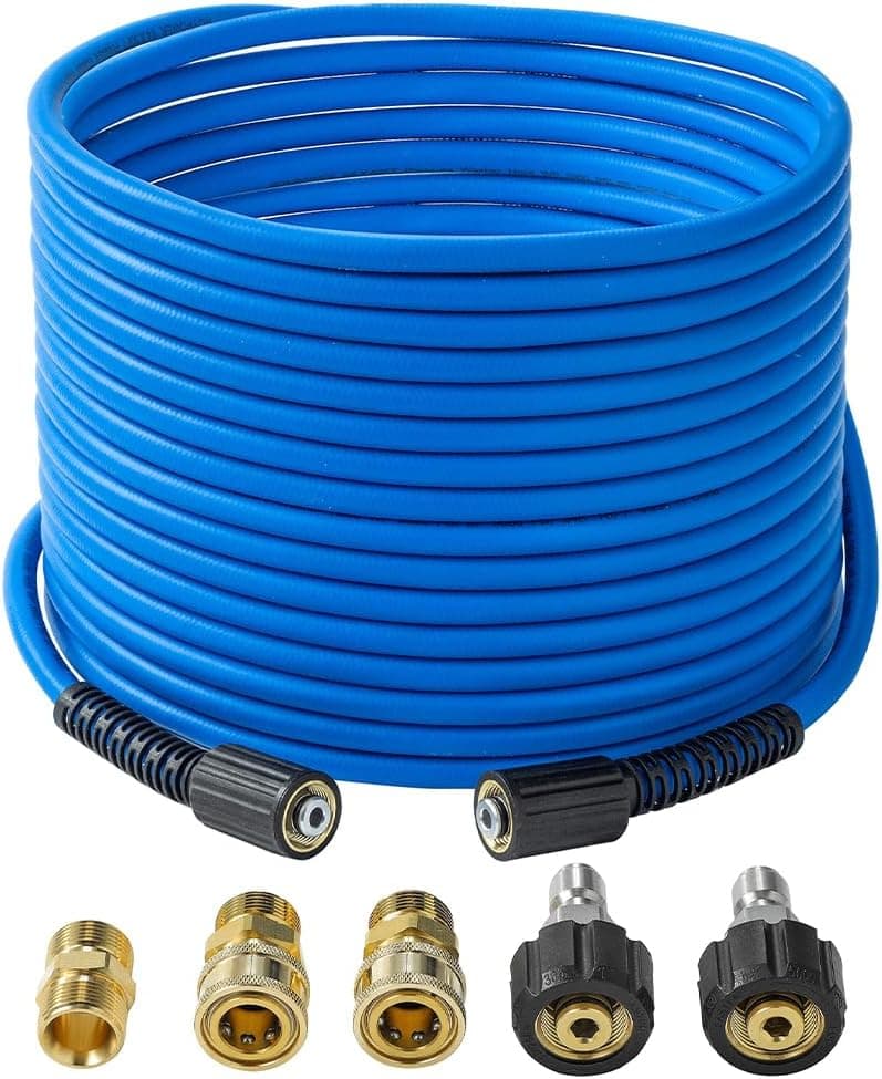 3600 PSI High Pressure Washer Hose 1/4"Durable Extension with Kink & Wear Resistance - M22 Fittings 