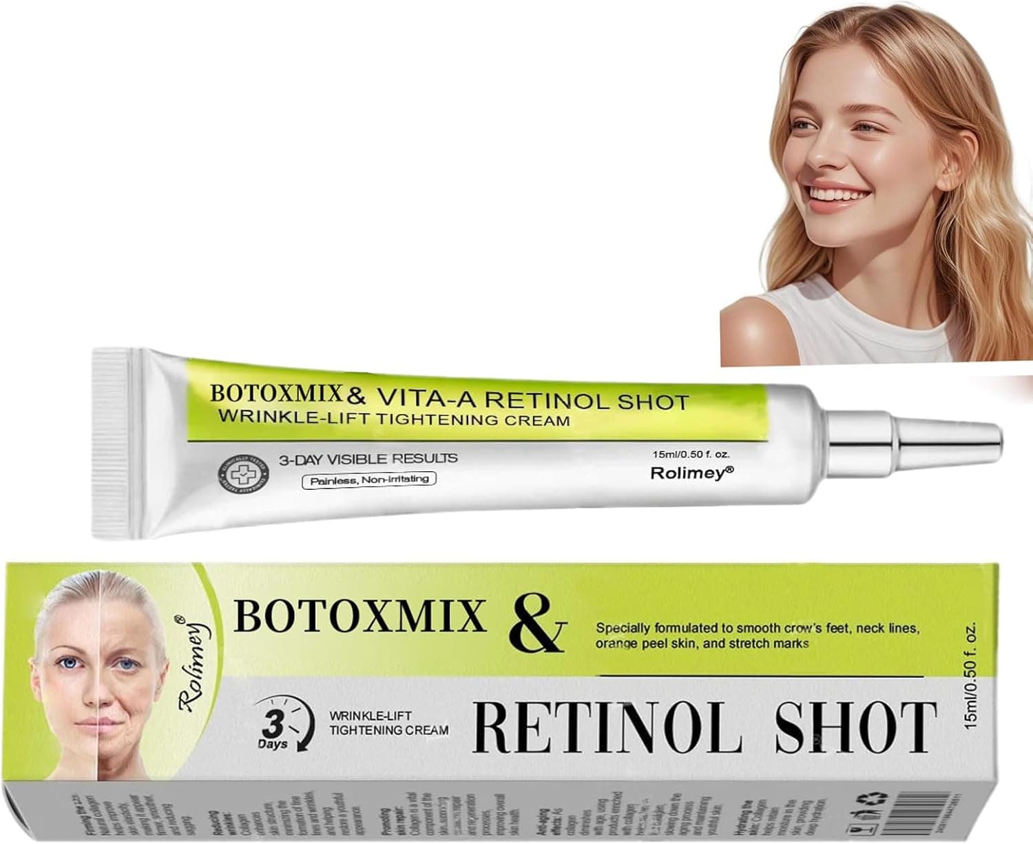 YOOJ  Botoxmix & Vita-A Retinol Shot Wrinkle-Lift Tightening Cream, Vita A Retinal Shot Tightening B