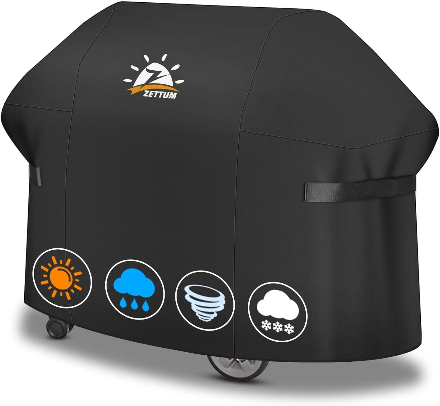 Zettum BBQ Cover 170 CM - 7108 Heavy Duty & Waterproof PU Cover for Summit 400 Series Gas Grill, Pack of 1