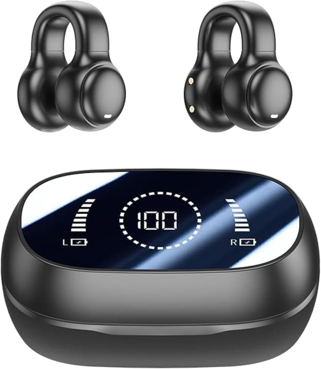 Wireless Bluetooth Earbuds - Open Ear Headphone Sport Earbuds Clip-on Earphones