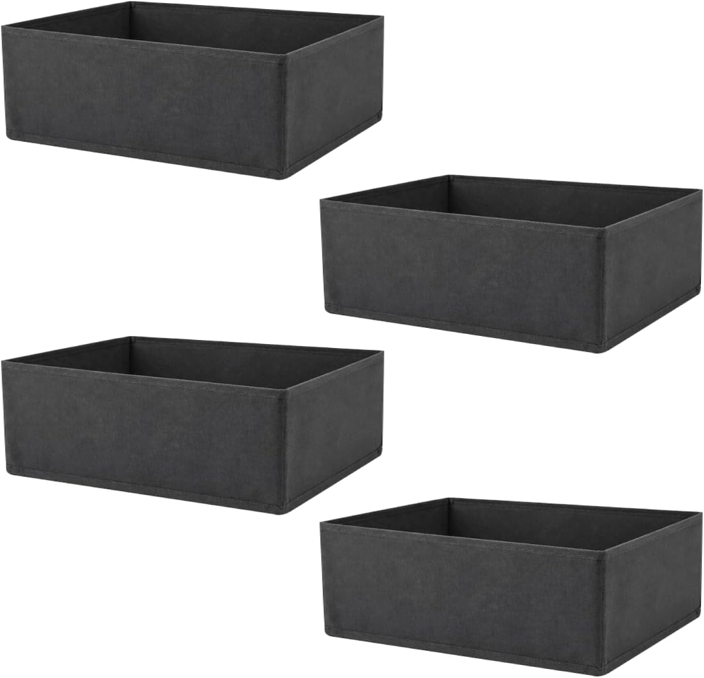 4 organizery szafowe, składane pudełko, z materiału, szare Best Deal