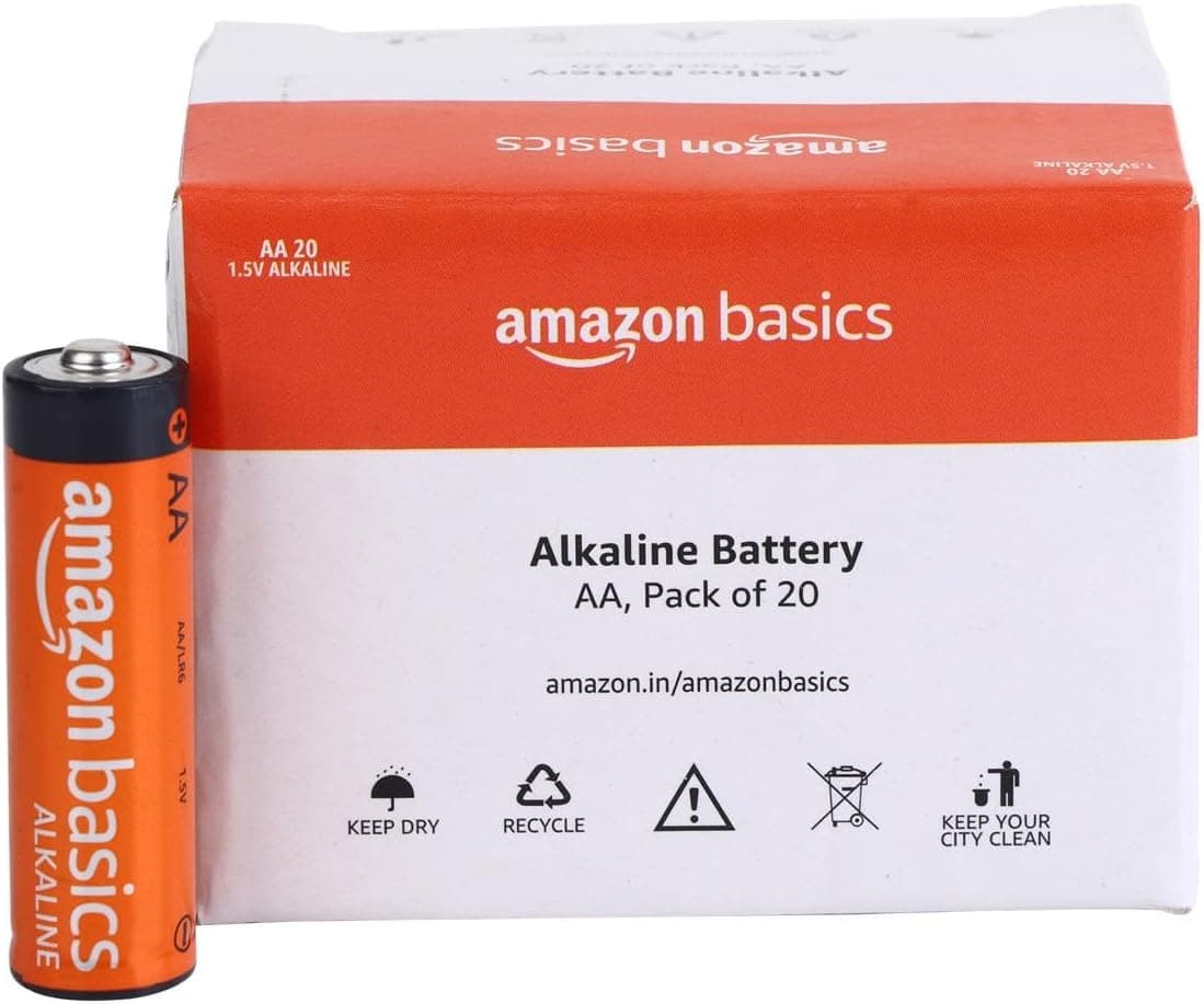 Amazon Basics 20-Pack AA Batteries, 1.5V, 10yr Life - Best Deal