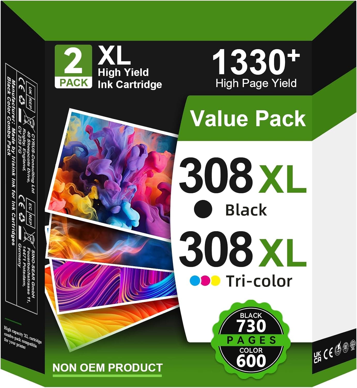 Cartouches d'encre compatibles HP 308XL Noir et Couleur - Meilleur Prix