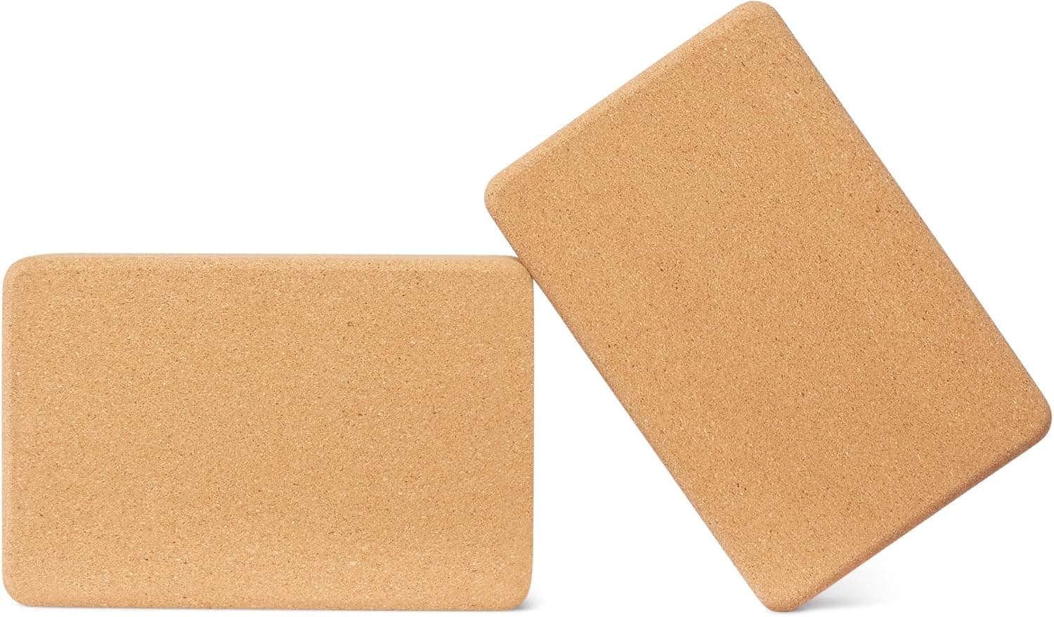Basis Cork Yoga Blocks Set van 2, 23 x 15 x 8 cm