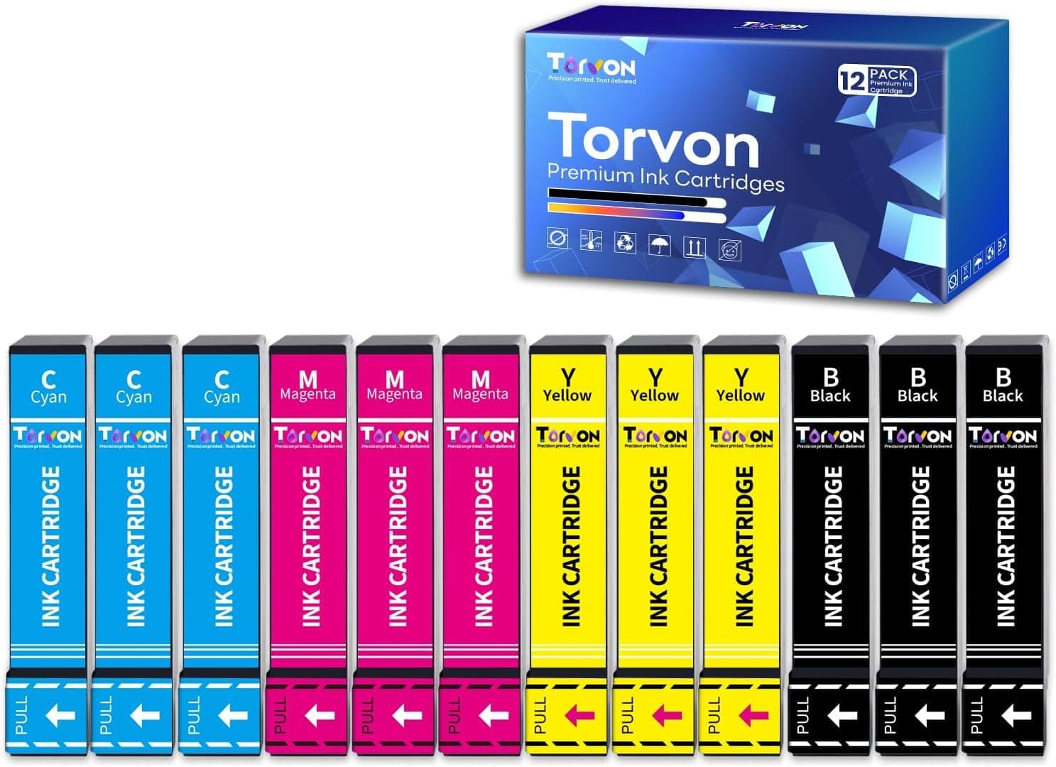 Ink Cartridges Pack de 12 pour Epson Expression XP 2200/XP 3200 compatibles