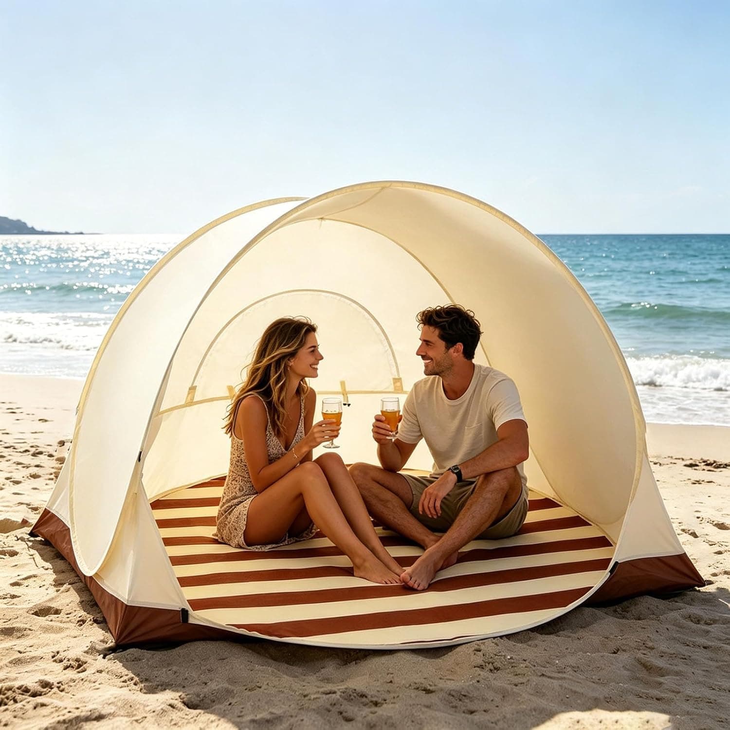Pop-Up Beach Tent for 3-4 Person Best Deal