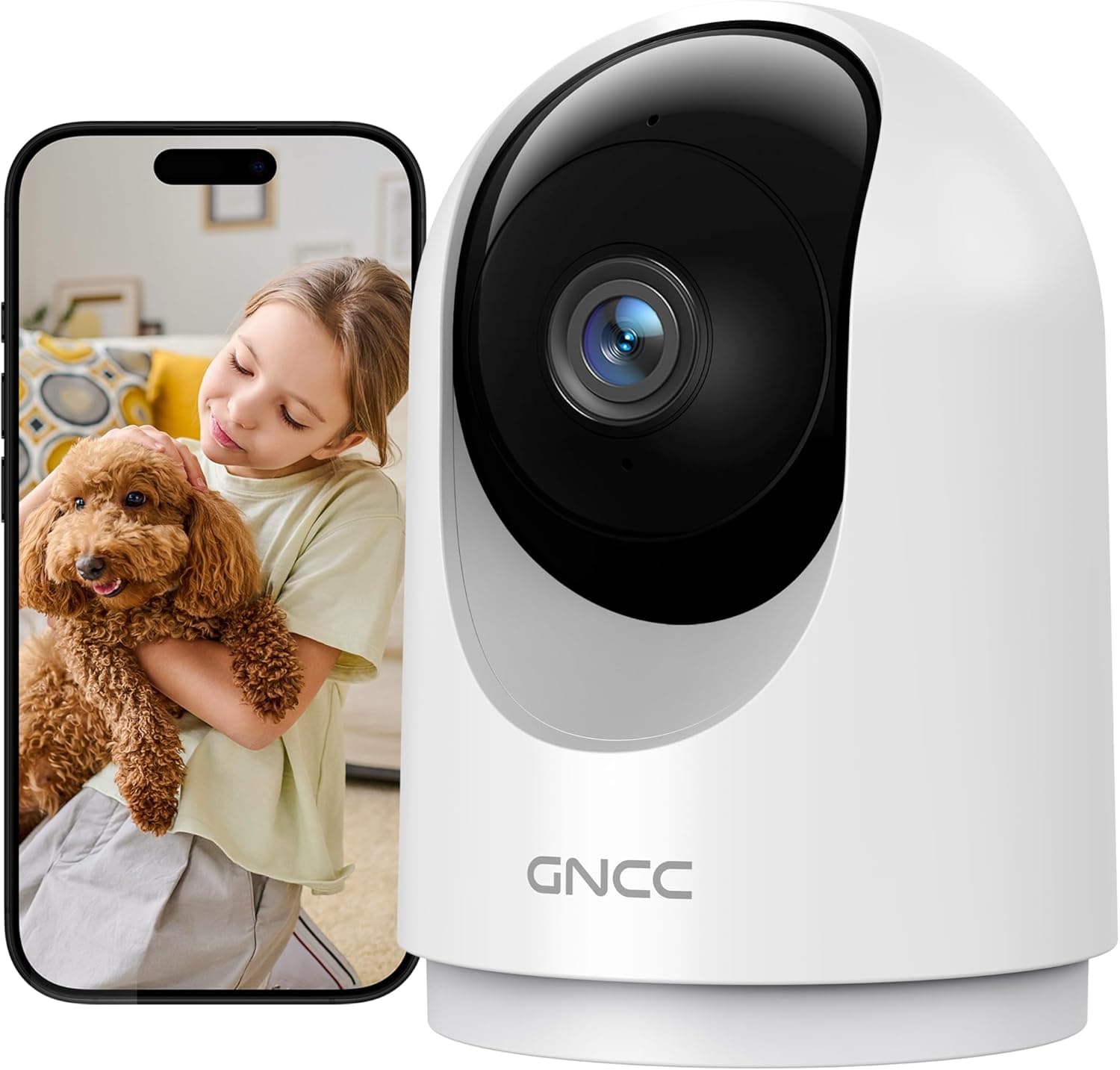 Cómara de Vigilancia Inicial con WiFi 2K y Movimiento Automatizado GNCC-355