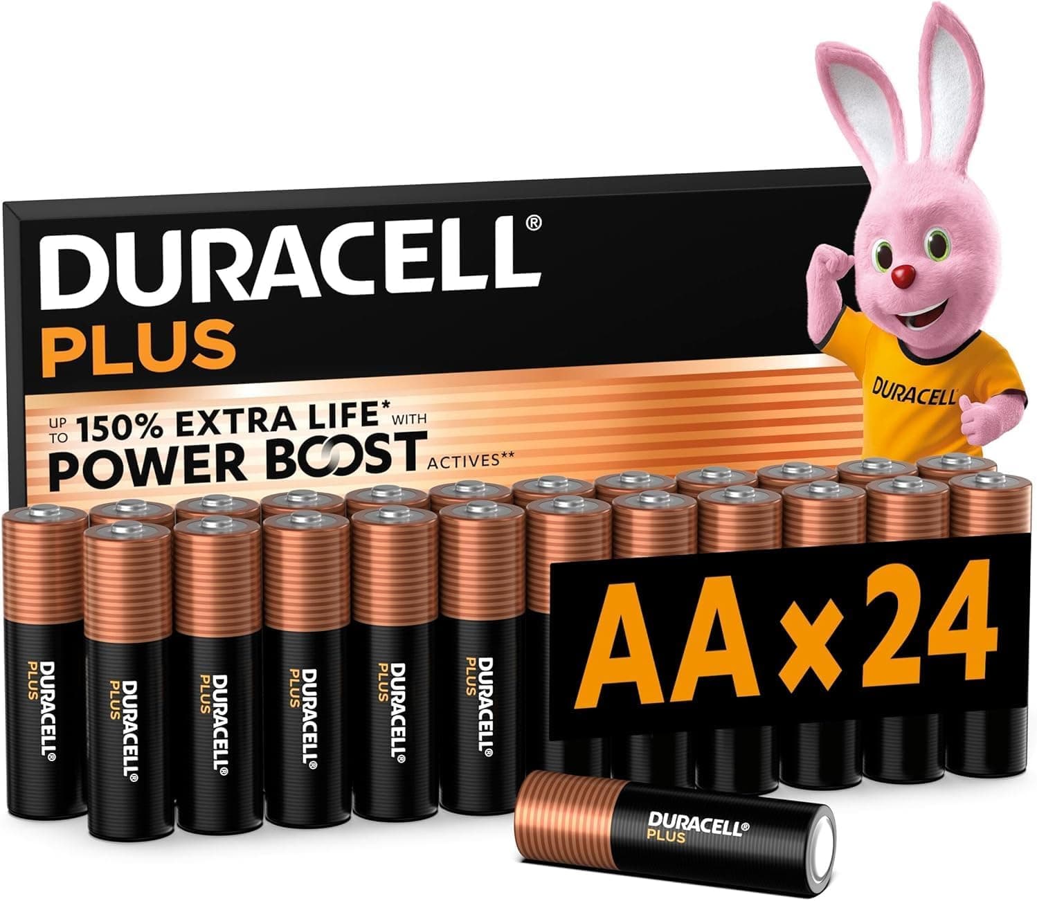 Duracell Plus AA Batteries - 24 Pack | 23% Off