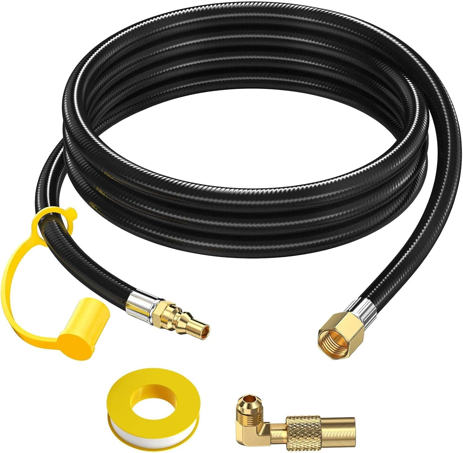 12 FT RV 1/4'' Quick Connect Propane Hose,3/8 Female Flare Nut for Camp Chef Explorer, Fire Bowl Cam