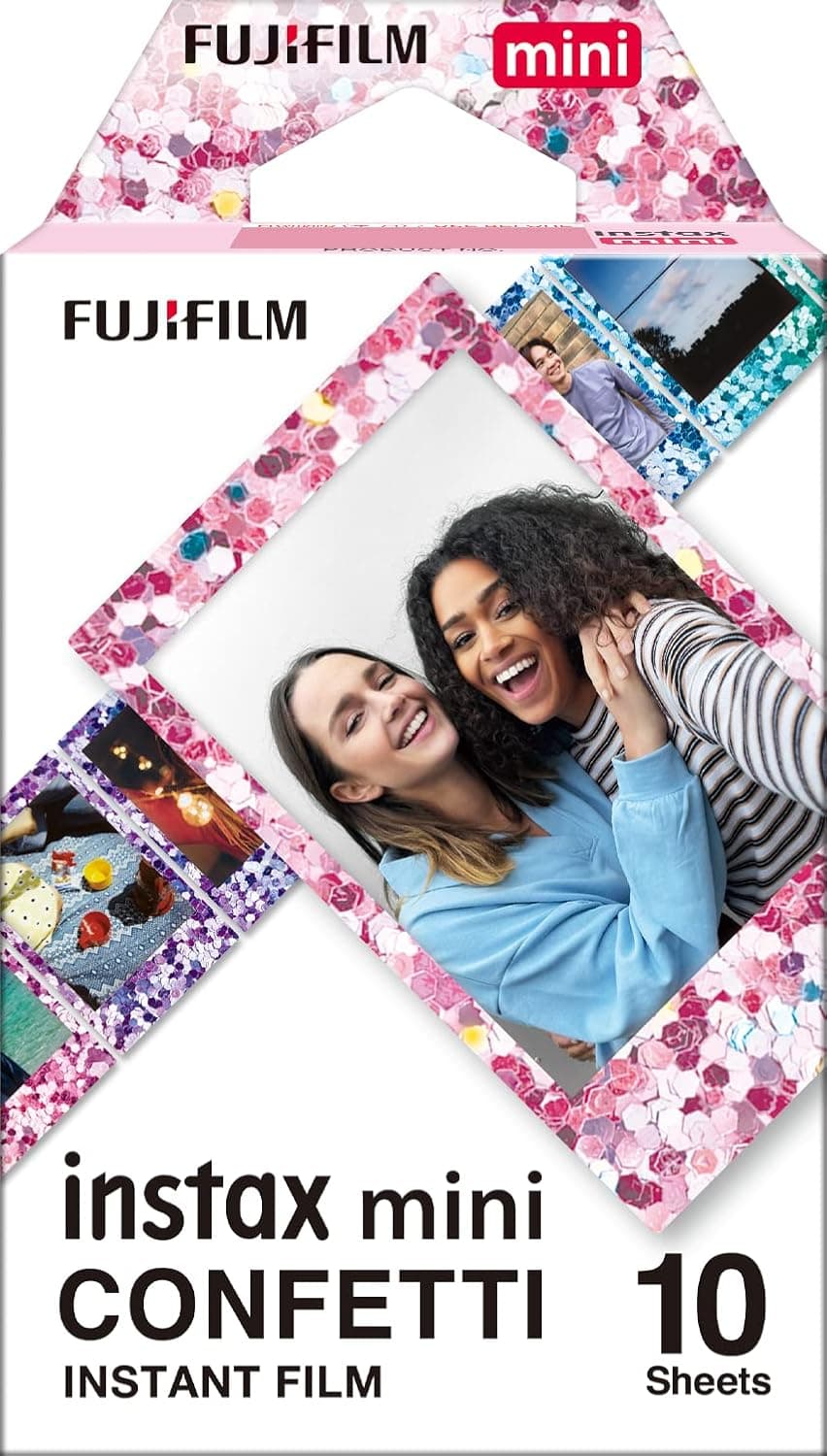 Fujifilm Instax Mini Instant Film - Confetti Border 10 Exposures