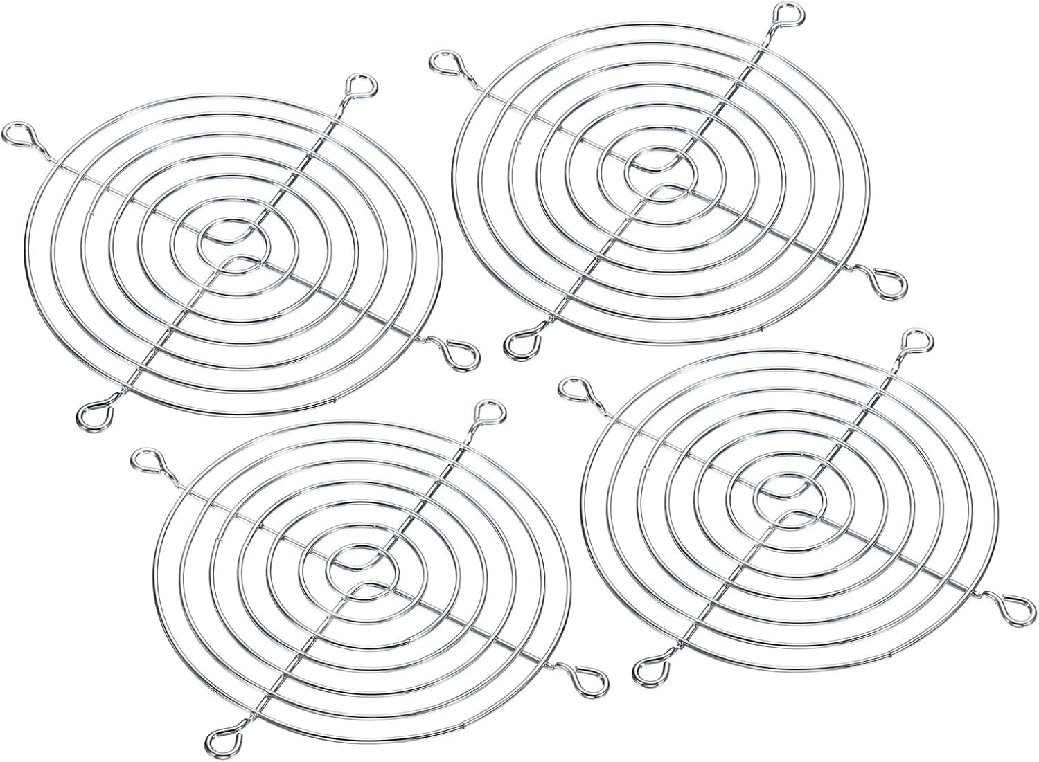 PATIKIL 100mm Fan Finger Grill, 4 Pack - Silver Best Price