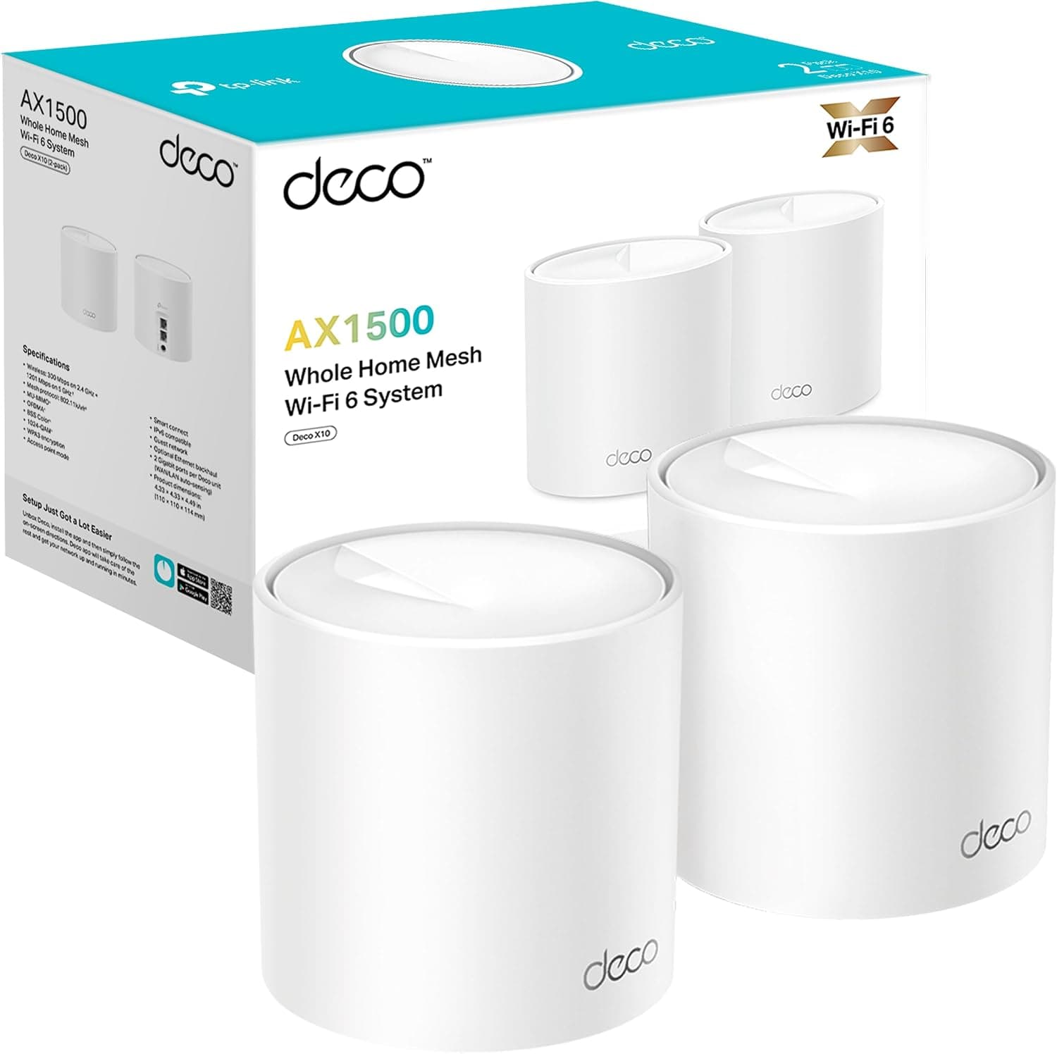 [Nuevo] TP-Link Deco X1500 (2 Unidades) - WiFi 6 Mesh AI, AX1500, 360 m², ¡27% Off!