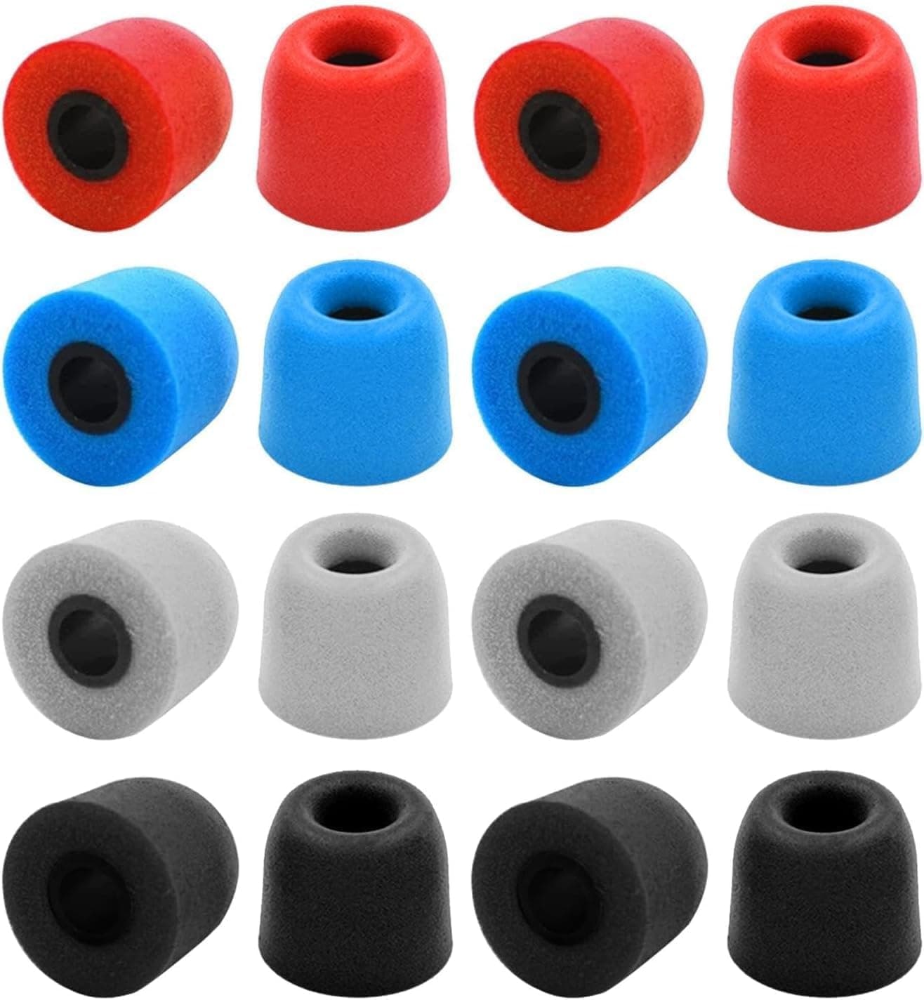 Memory Foam Earbud Replacement Tips 16PCS, Soft Noise Isolating Earphone Caps for Enhanced Bass, Uni
