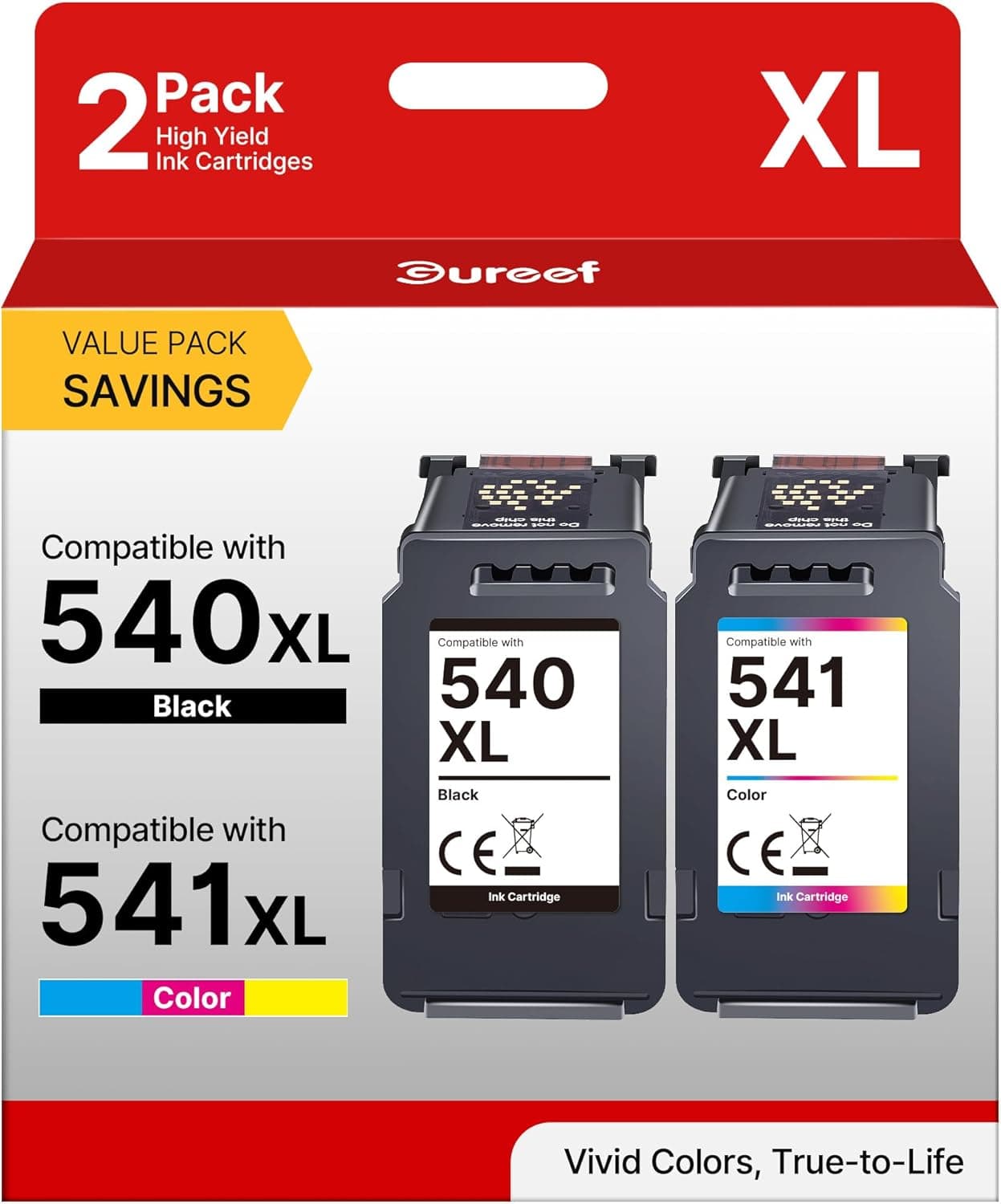 540XL and 541XL Ink Cartridges Twin Pack Replacement - Save 15%!