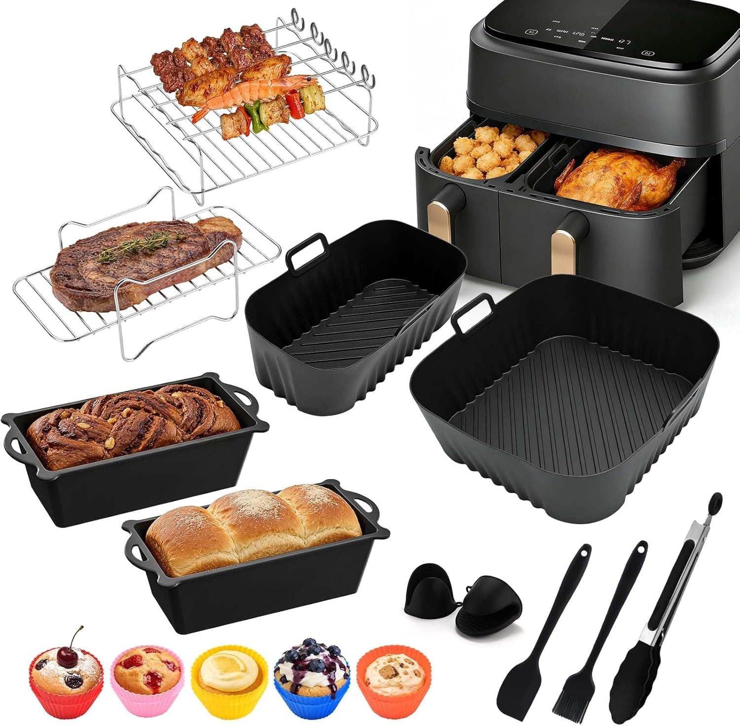 Akcesoria do frytkownicy Philips Dual Basket Airfryer 3000/5000 ser. 9 l / 6 l / 3 l – Best Deal