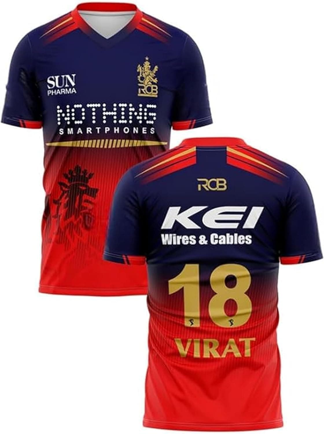New RCCBB Cricket Jersey 2026 for(Men&Boys) Men Small Blue Pack of 5