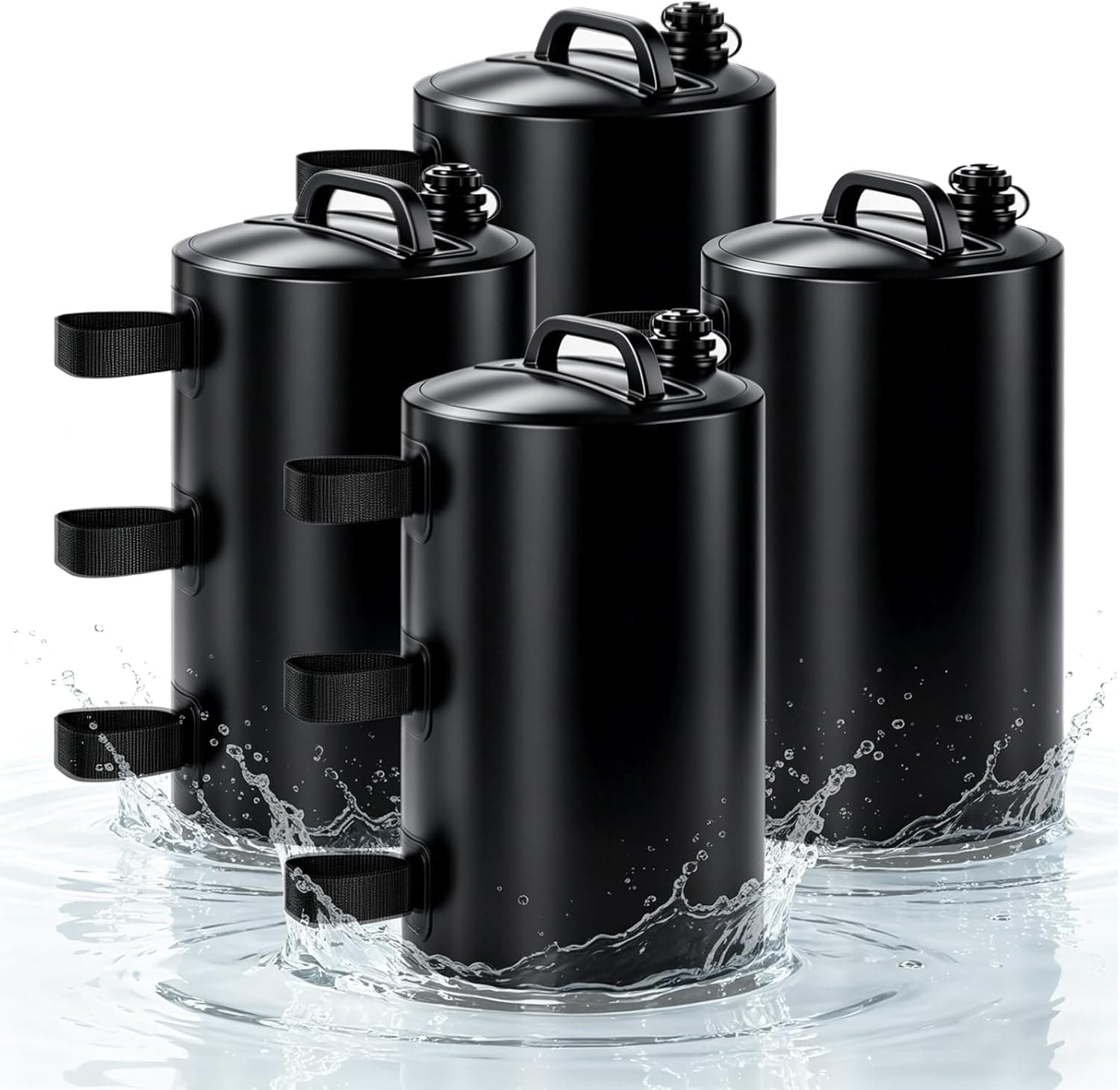 Trukafie Lot de 4 poids de tonnelle - Pieds de support pour tonnelle - Remplissables avec de l'eau