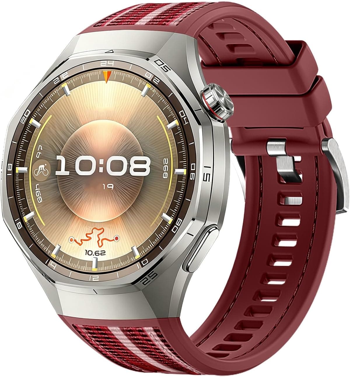 Nylon Silicone Hybrid Strap, Compatible with Huawei Watch GT6 Pro 46mm Strap, Replacement Strap Excl