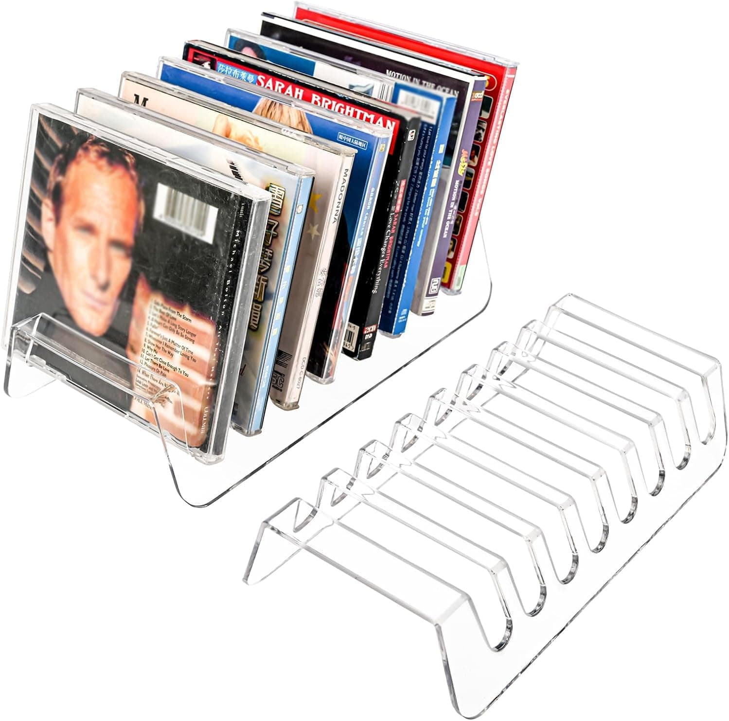 حامل أقراص دิจتال ، خزنة CD و DVD ، تمثيل record ، قيمة 8 أقراص دิจتالstandard ، أزرار الألوان : أسود وأصفر 