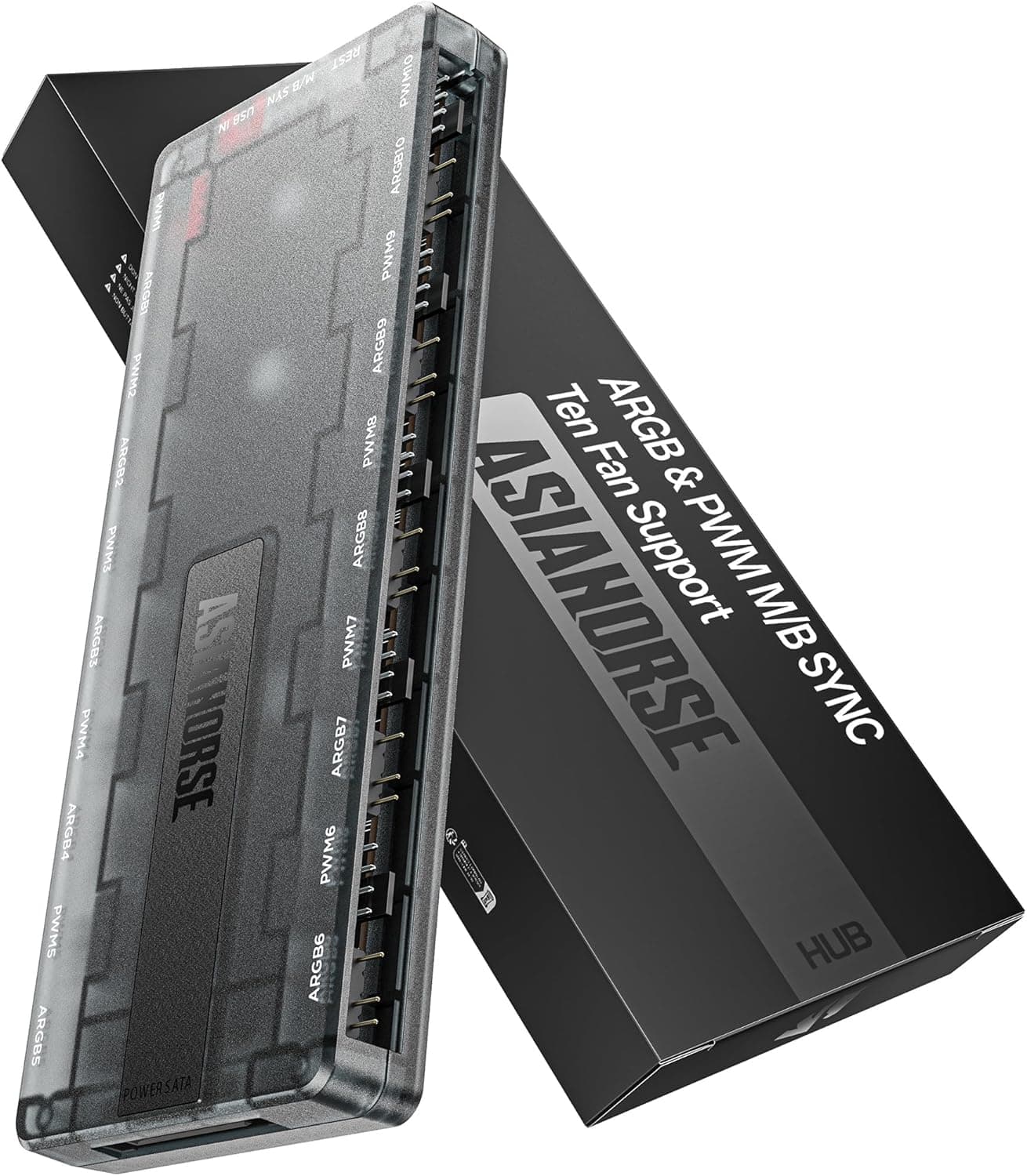 AsiaHorse Umbra ARGB PWM PC Fan Hub 10 Port 5V 3-Pin Best Deal