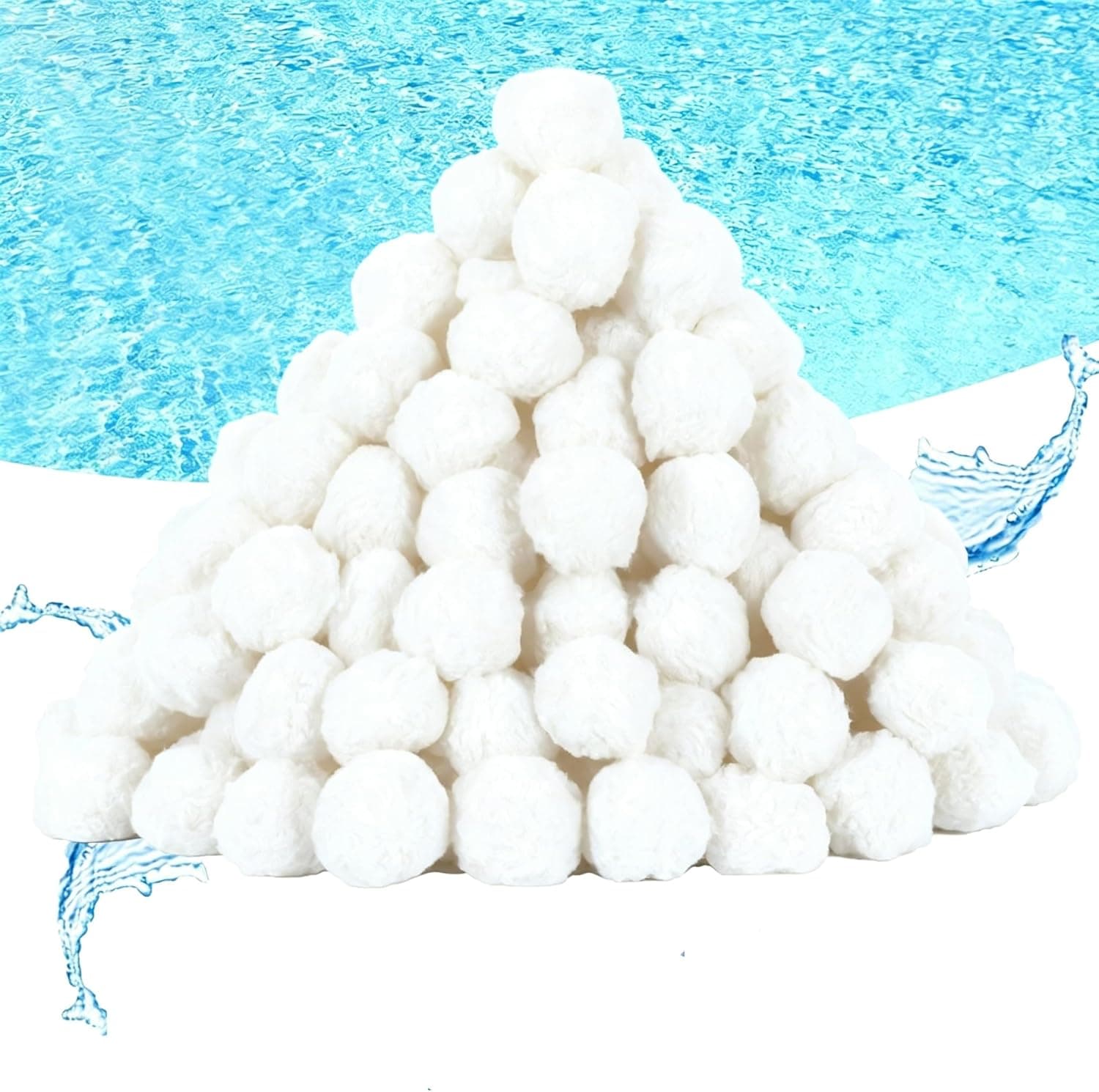 dididudi Pool Filter Balls 1000g,Reusable Pool Filter Balls for Sand Filter,Premium Fibre Media