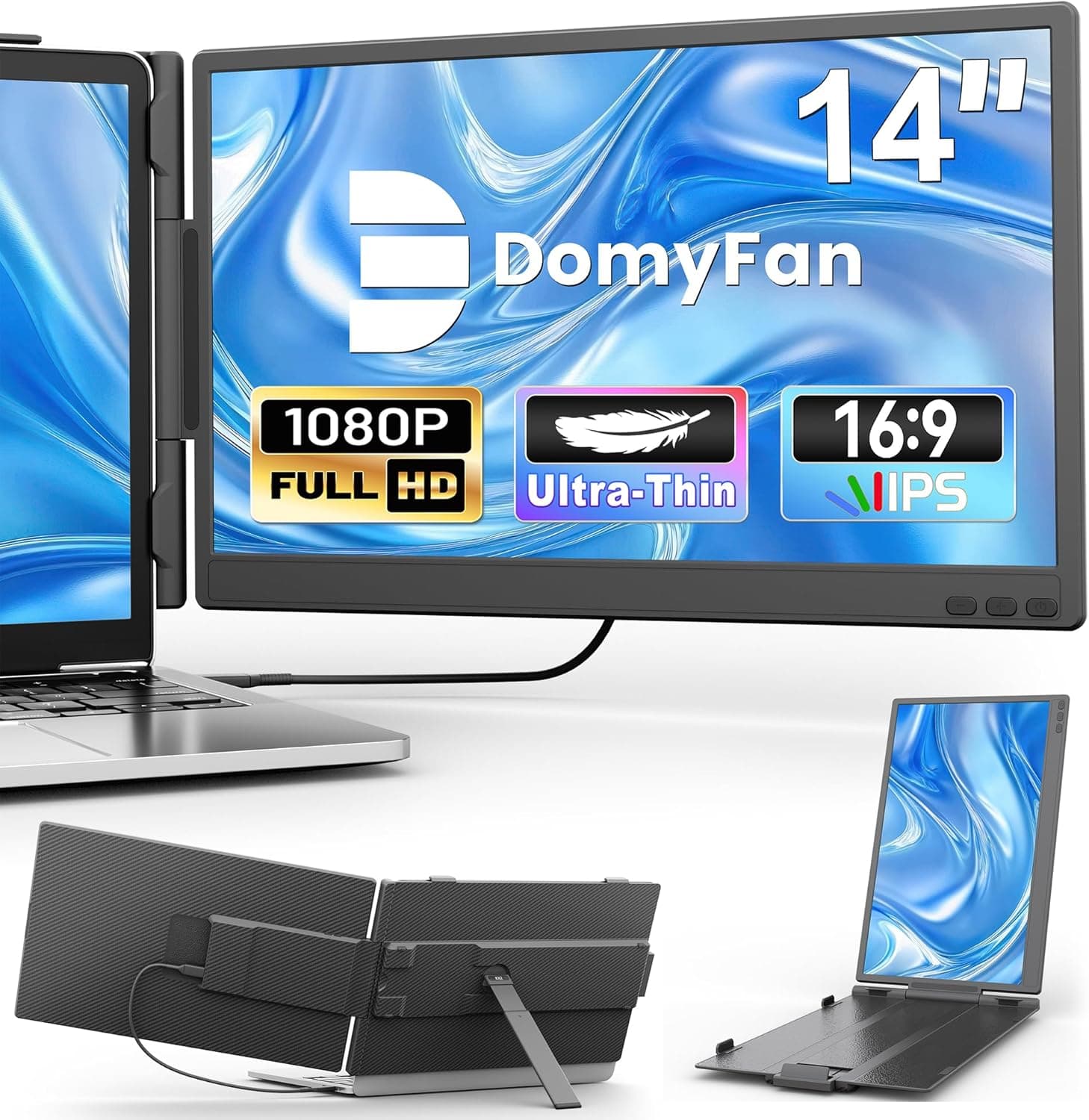 Ecran d’affichage de 14 pouces d’extension pour PC portable avec FHD 1080P IPS