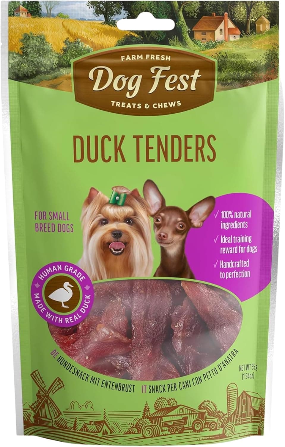 Dog Fest Duck Tenders for Mini Dogs ، 55g Pack