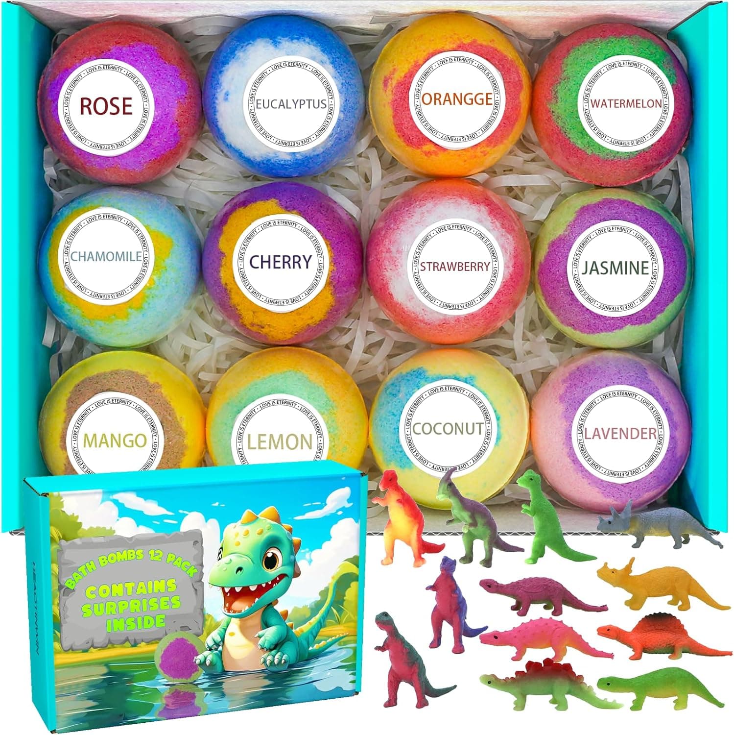 Dino Bath Bombs - Set of 12