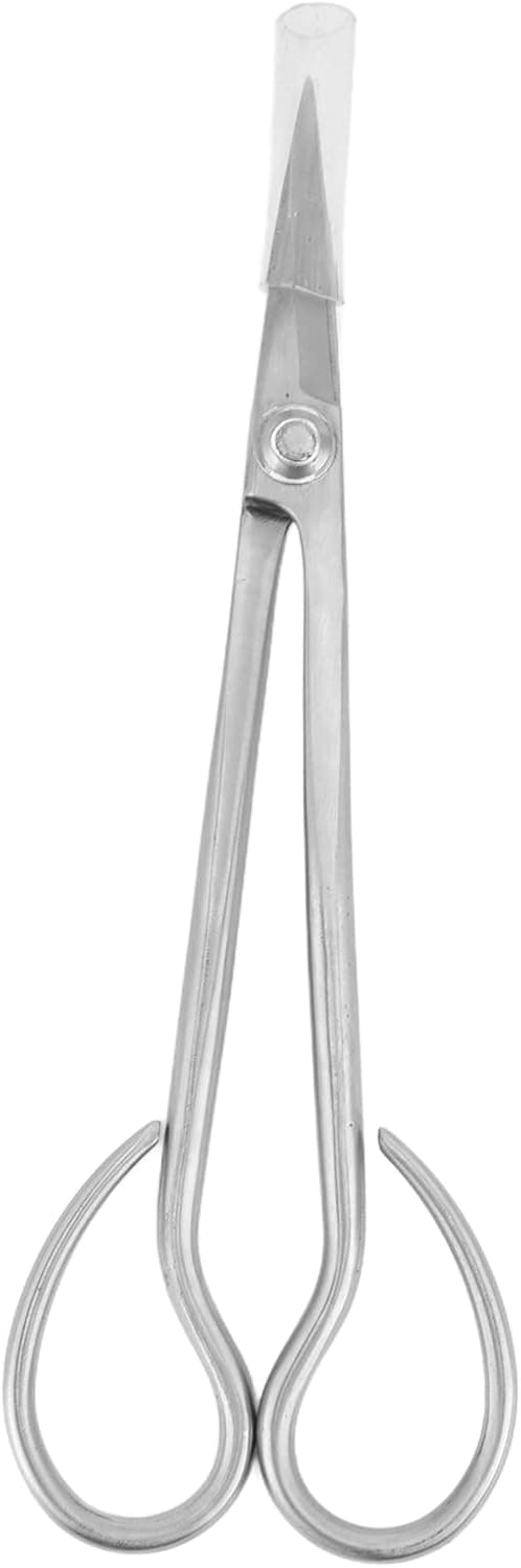 Bonsai Scissors Stainless Steel Leaf Sprout Shears, Long Handle Pruning Scissors for Garden Flower Vegetable Bonsai Trimming